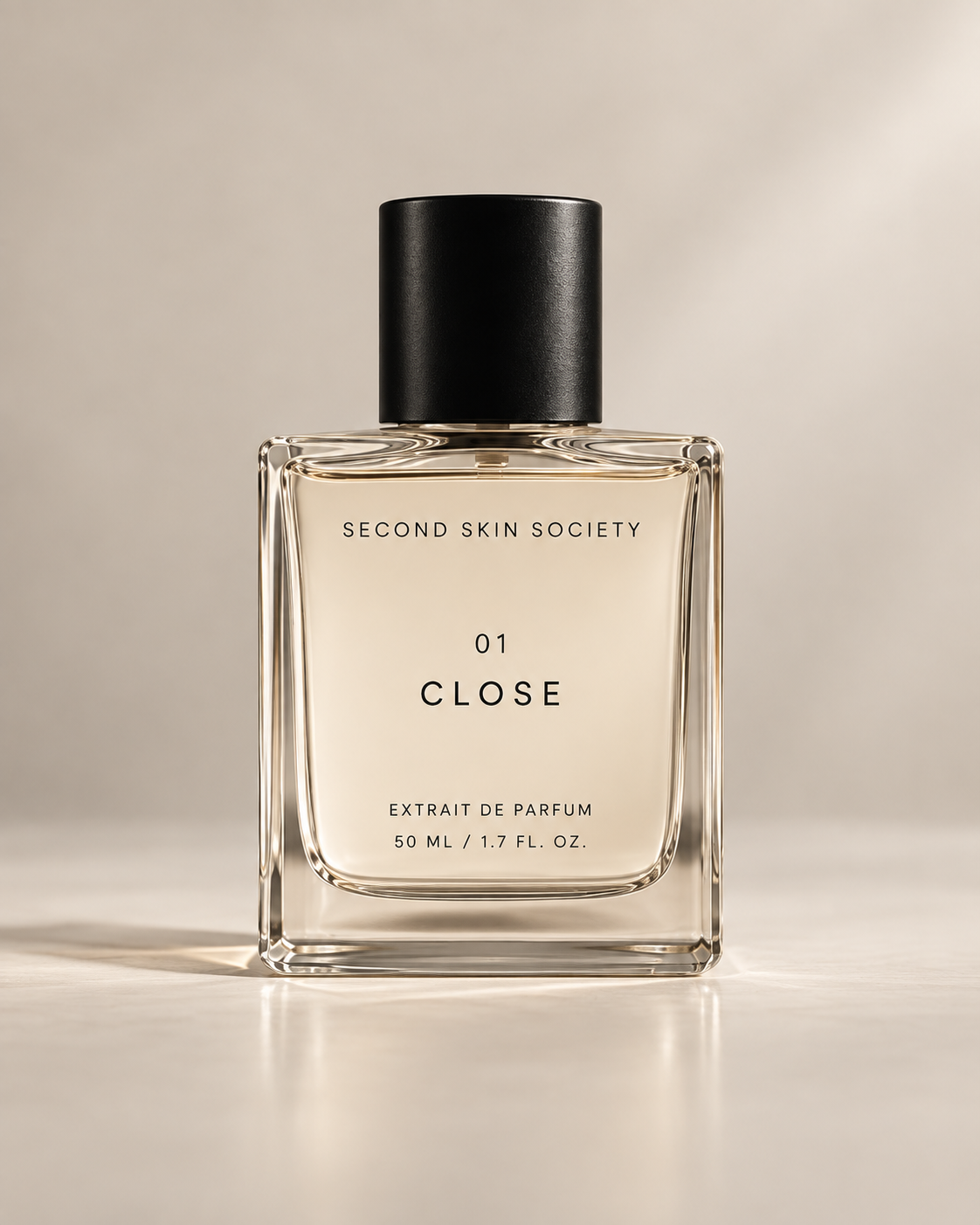 CLOSE Extrait de Parfum bottle in warm daylight